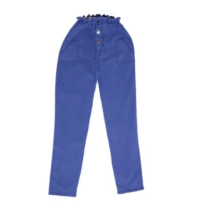 شلوار جین دخترانه مدل مام استایل کد MA-TT99060-MOM.STYLE-AB رنگ آبی