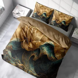 سرویس روتختی مدل امواج گل دو نفره 6 تکه