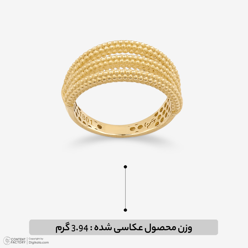 انگشتر طلا 18 عیار زنانه گلدم مدل R352023  - 6