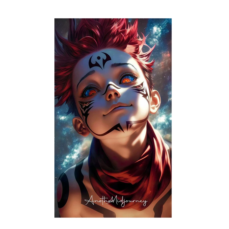 استیکر لپ تاپ و موبایل مدل انیمه طرح جوجوتسو کایسن ریومن سوکونا jujutsu kaisen ryomen sukuna کد 638