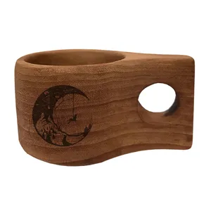 لیوان چوبی مدل ماه