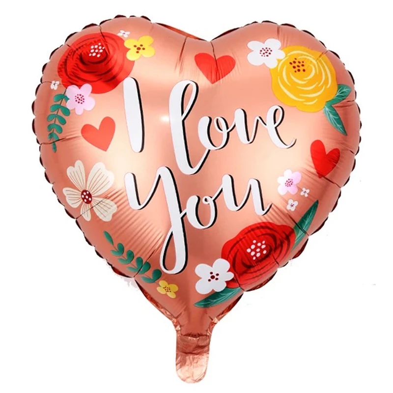 بادکنک فویلی لاکی بالونز طرح قلب مدل I LOVE YOU کد 1017