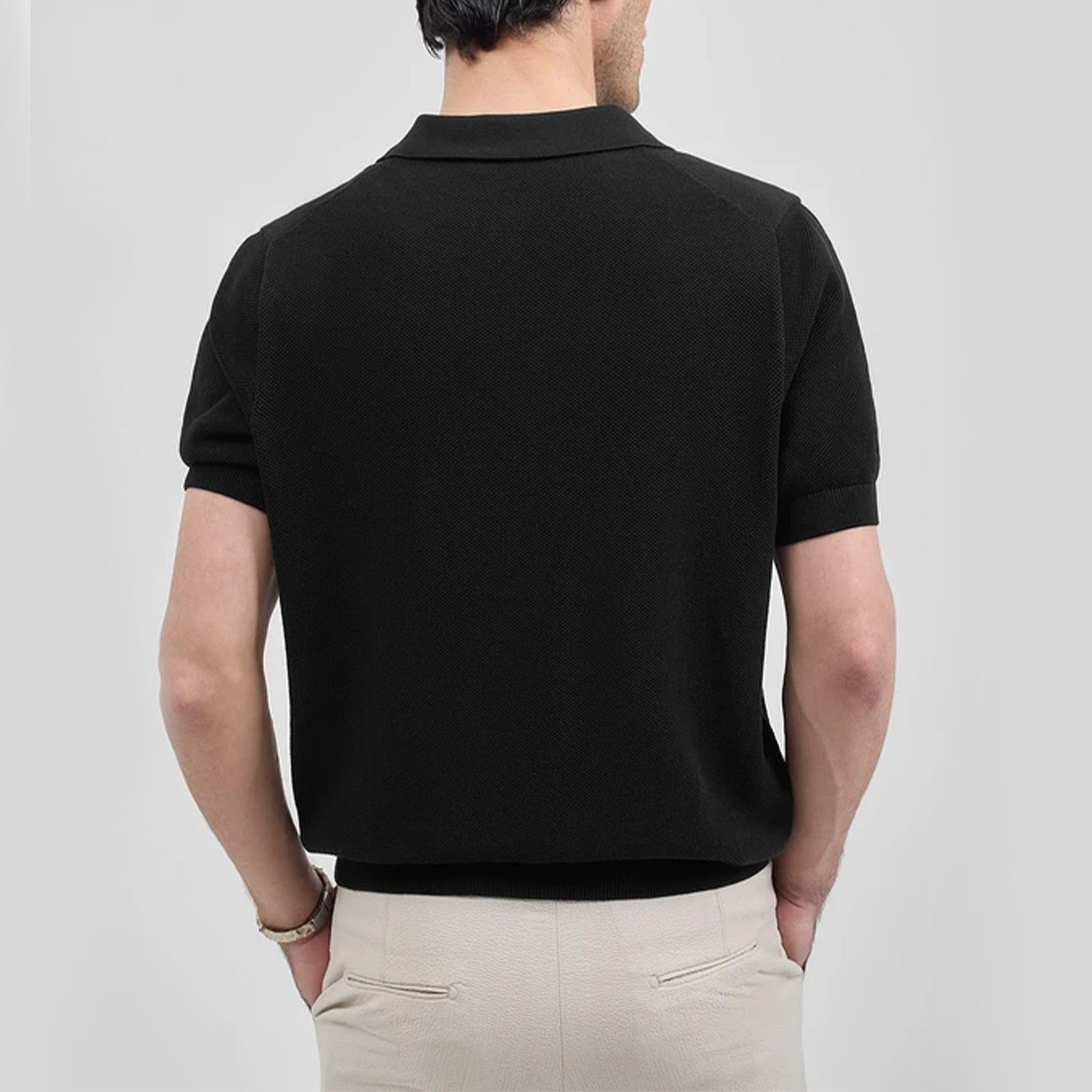 پولوشرت آستین کوتاه مردانه کروم مدل 2512306 knit  -  - 6