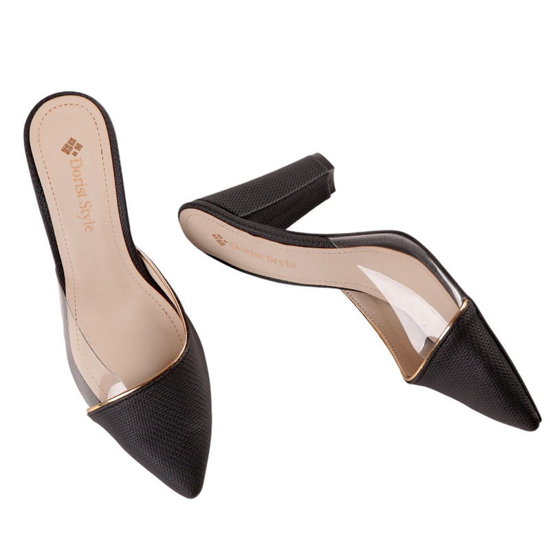 صندل زنانه مدل سوین رنگ مشکی