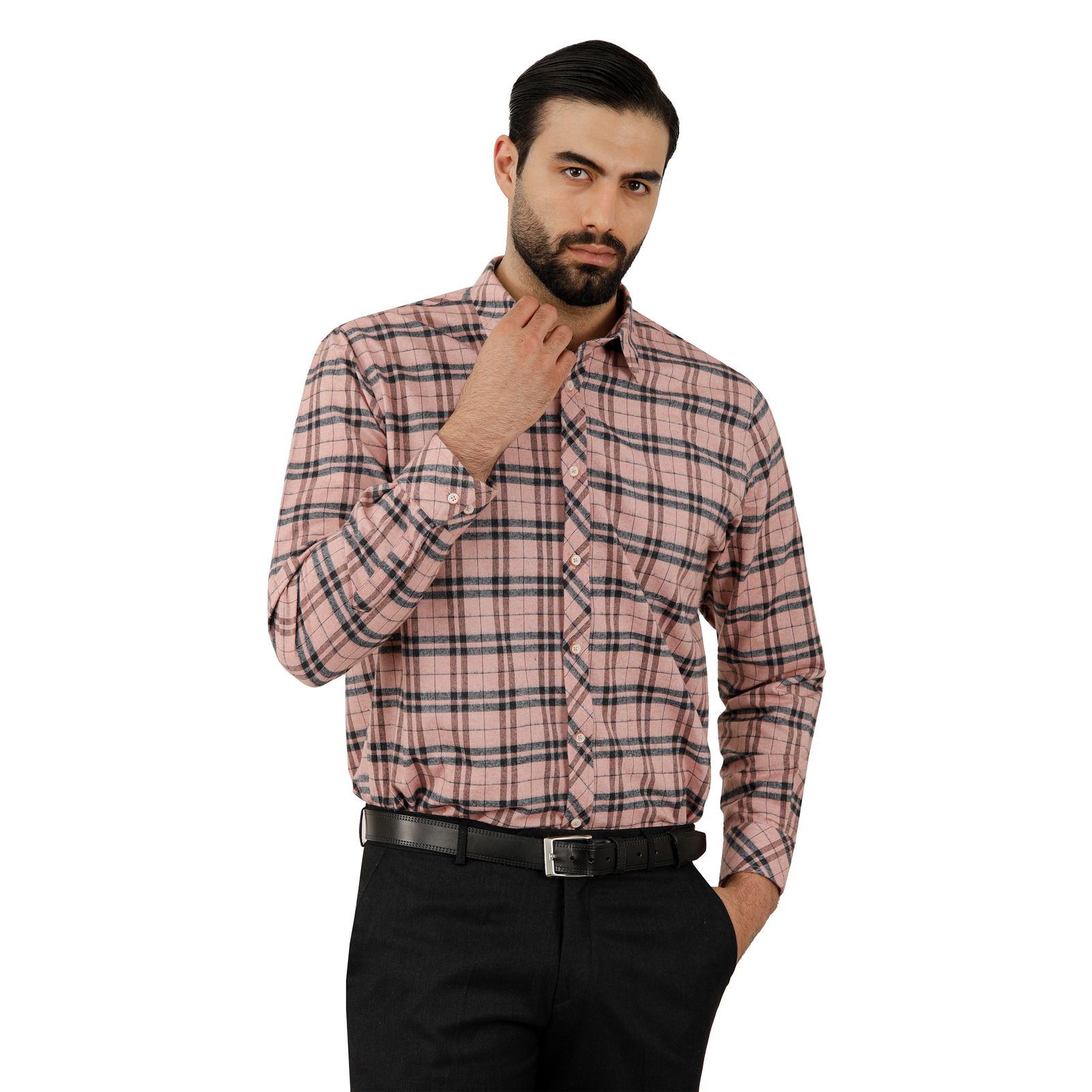 پیراهن آستین بلند مردانه پاتن جامه مدل  پشمی 102721020232203  -  - 1