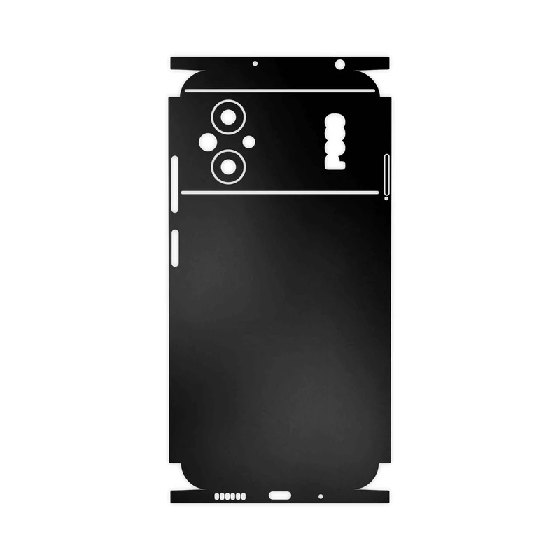 برچسب پوششی ماهوت مدل Matte-Black-FullSkin مناسب برای گوشی موبایل شیائومی Poco M5