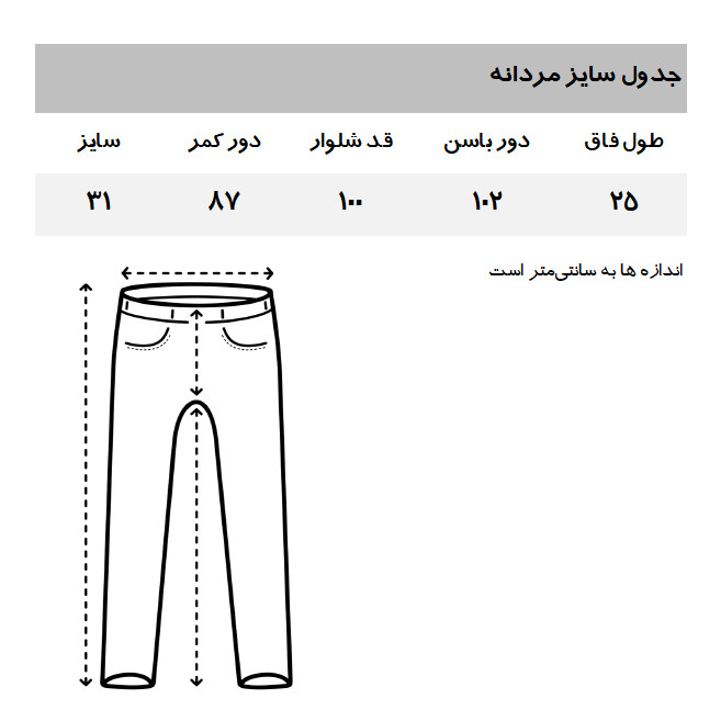 شلوار جین اسلیم فیت مردانه مدل BL219LD
