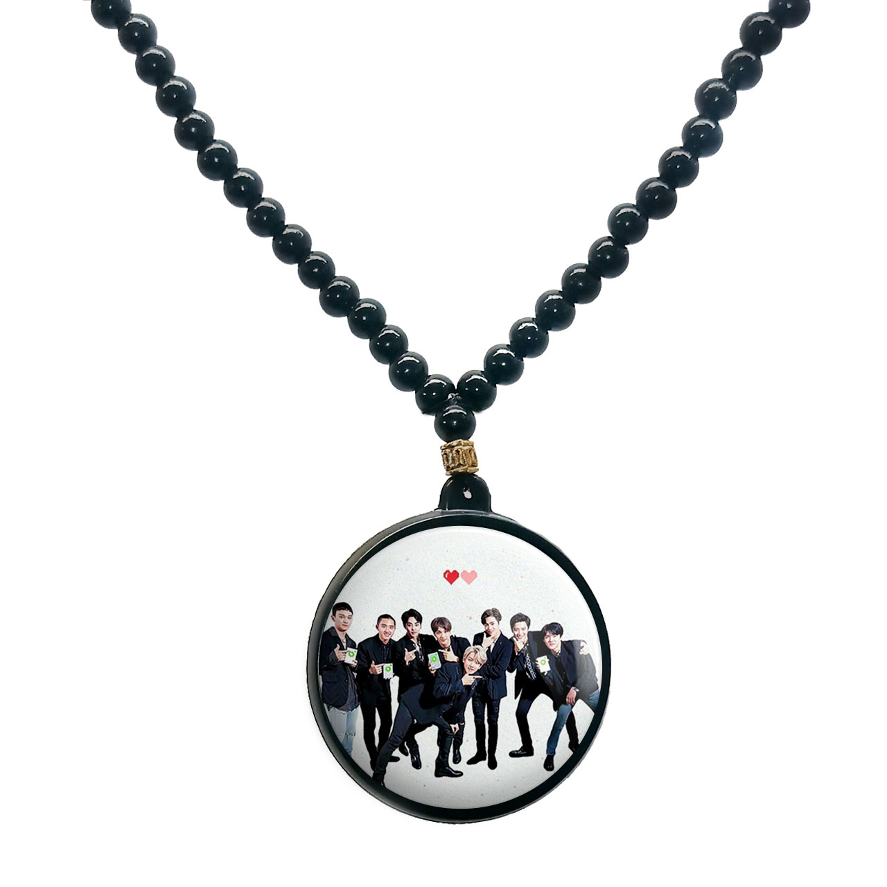 گردنبند پرمانه طرح exo کد pmd.14139 مدل دو طرفه