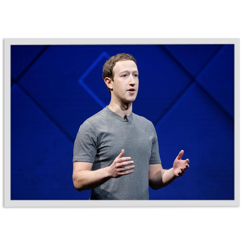 تابلو نوری بکلیت طرح مارک زاکربرگ Mark Zuckerberg مدل لایت باکس W-s1945