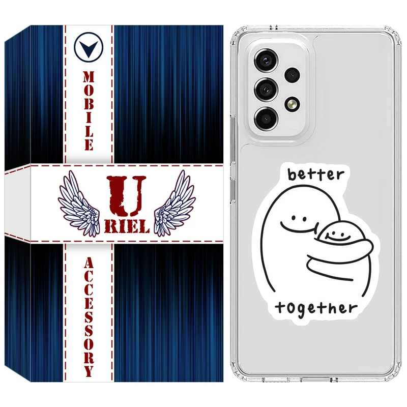 کاور یوریل مدل Clear کد 90 طرح Together مناسب برای گوشی موبایل سامسونگ Galaxy A23 4G