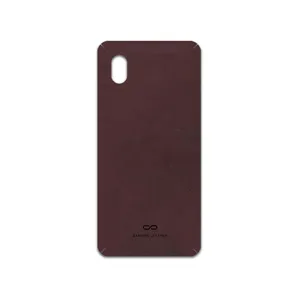 MAHOOT Matte-Dark-Brown-Leather Cover Sticker for Samsung Galaxy A01 Core