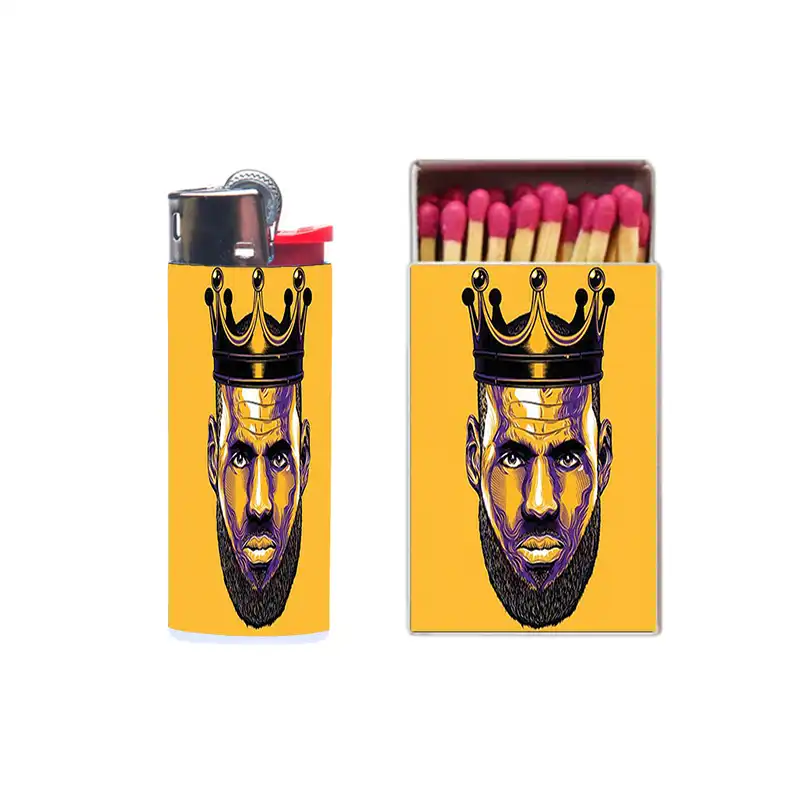 فندک مدل لیکرز کد 511آبکشظ به همراه کبریت