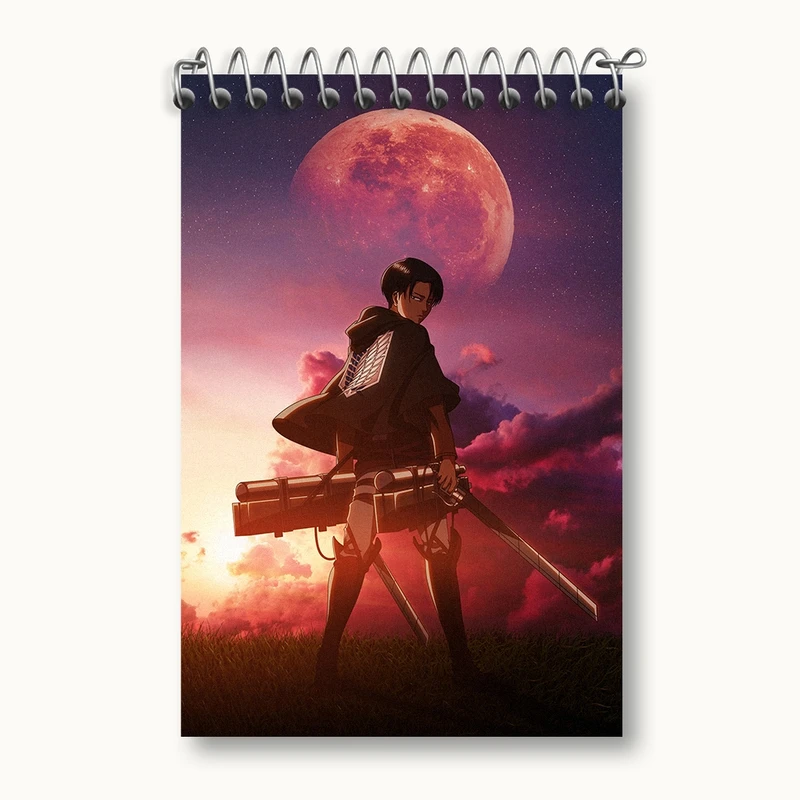 دفتر یادداشت 50 برگ خندالو مدل انیمه اتک آن تایتان کد F817