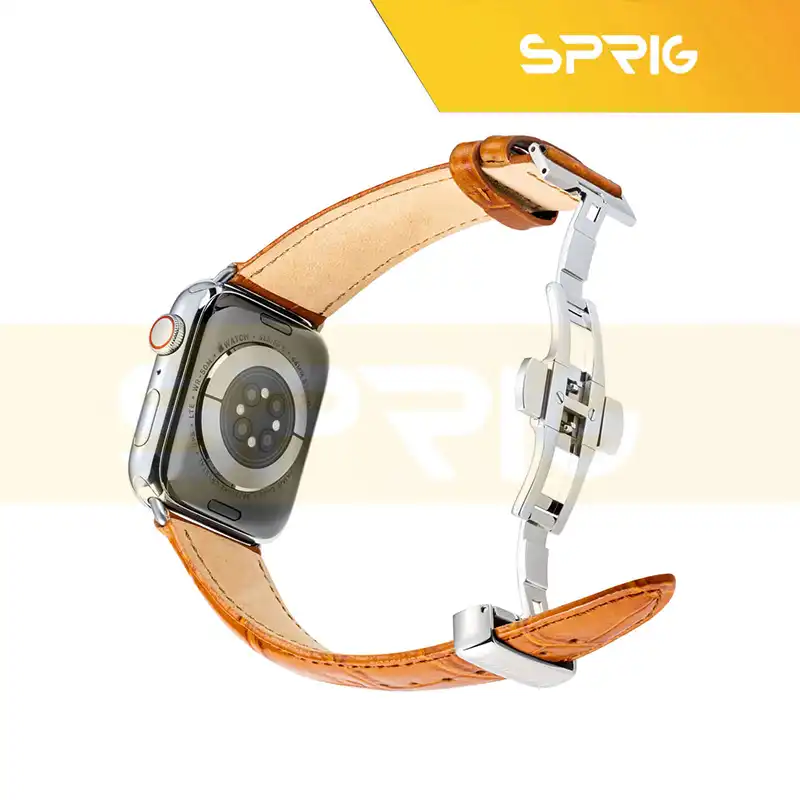 بند اسپریگ مدل Leather مناسب برای اپل واچ سری 1/2/3/4/5/6/7/8/SE/ULTRA سایز 42/44/45/49 میلی متری