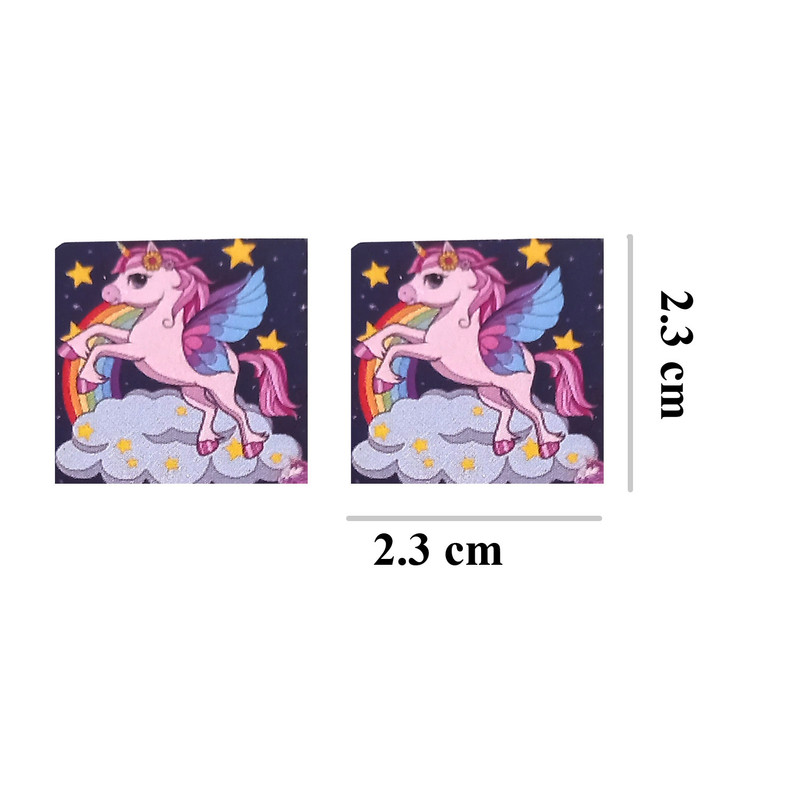 گوشواره دخترانه مدل یونیکورن ابر کد UNI-CLOUD-6147