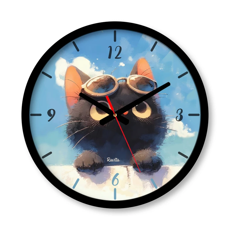 ساعت رومیزی عقربه‌ای راویتا مدل گربه کد3561