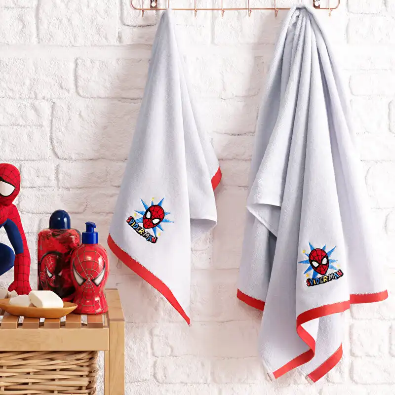 سرویس حوله 2 تکه ازدیلک مدل Spiderman Grey