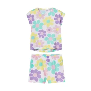 ست تی‌شرت آستین کوتاه و شلوارک راحتی دخترانه پیپرتس مدل NZ 1436