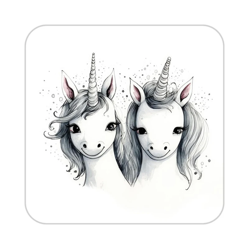 زیر لیوانی کاکتی طرح اسب تک شاخ و یونیکورن مدل mp30019