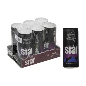 نوشابه انرژی گاز دار لایف استار حجم 250 میلی لیتر بسته 6 عددی