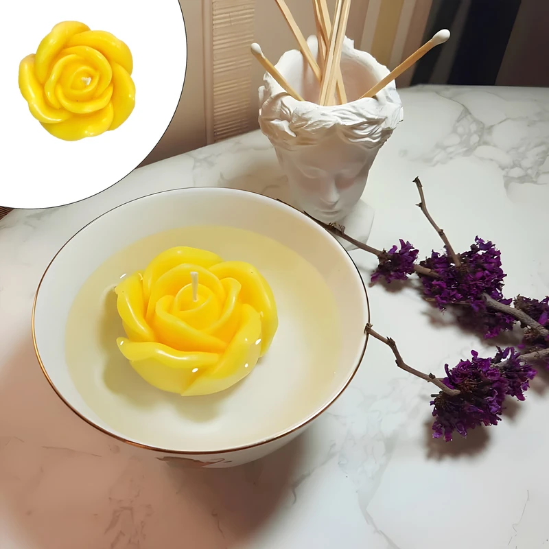 شمع شناور مدل گل رز هلندی 