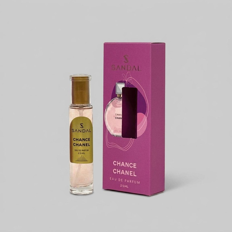 عطر جیبی زنانه صندل مدل شنل چنس با رایحه معتدل حجم ۲۵ میلی‌لیتر