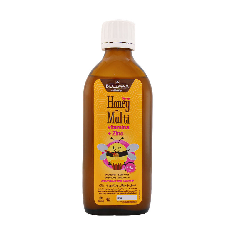 شربت هانی مولتی و زینک بیزمکس - 145 میلی لیتر