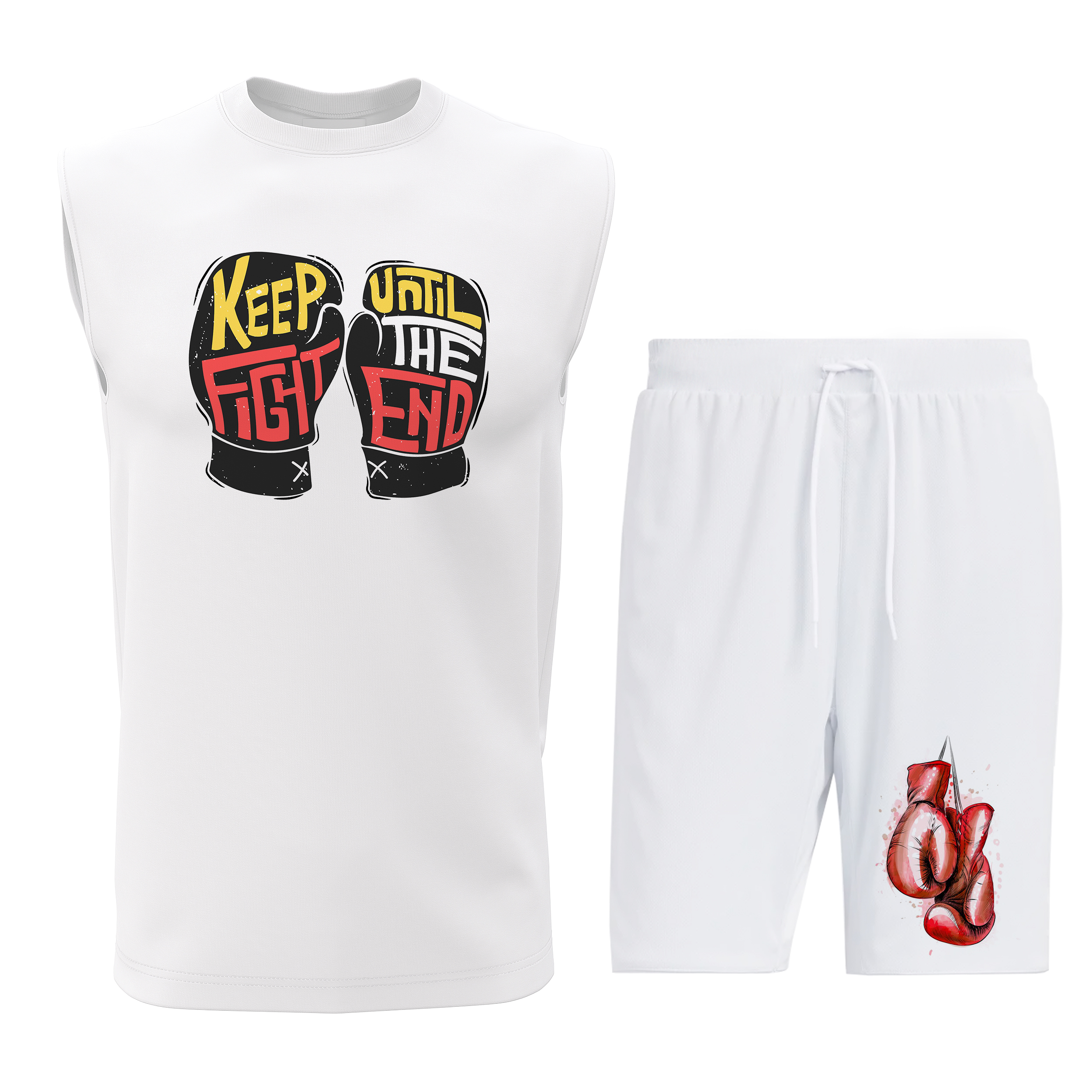 ست تاپ و شلوارک مردانه مدل B037W