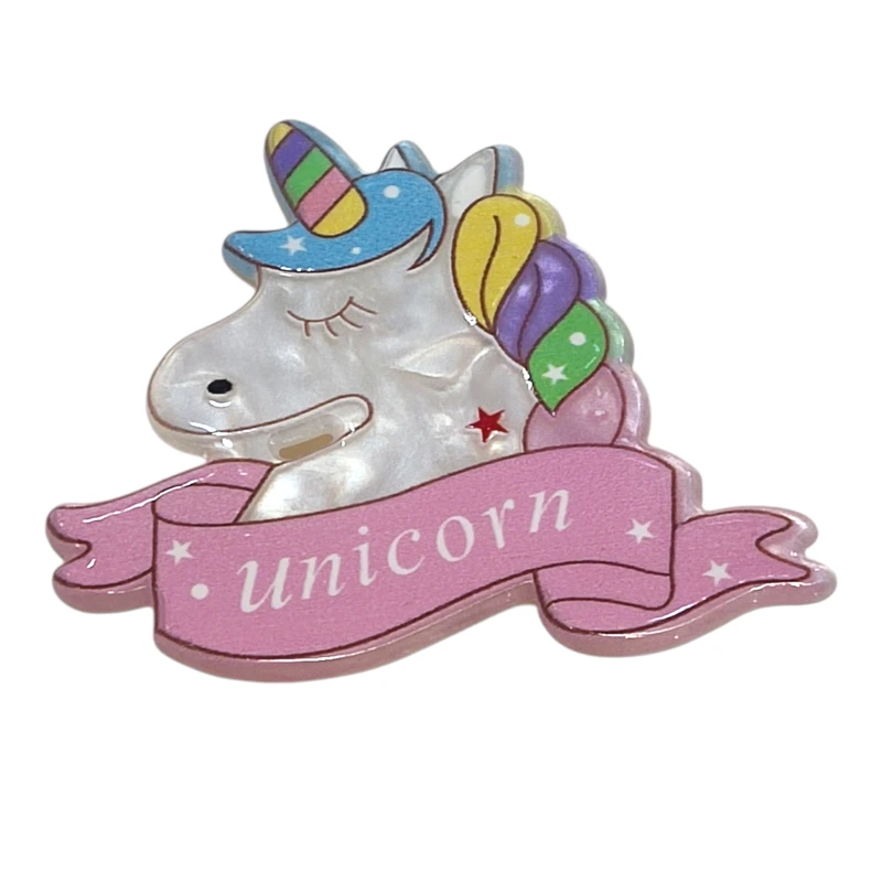 گیره مو دخترانه مدل انبری یونیکورن کد YUNIKORN01