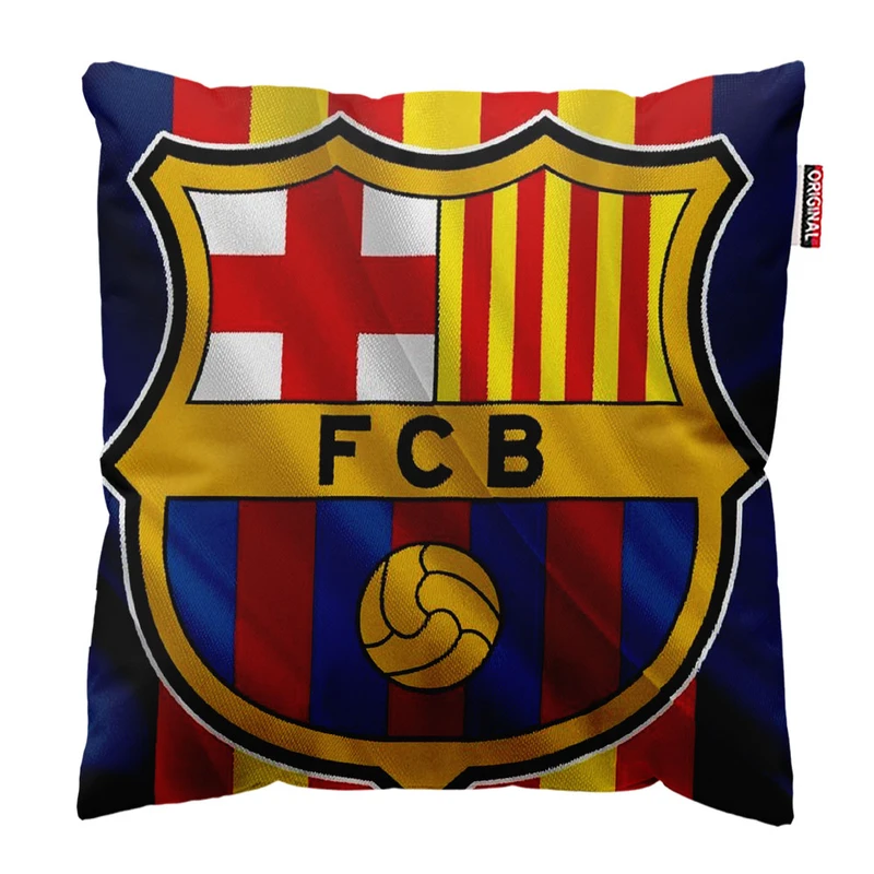 کوسن پاد آفرین طرح باشگاه بارسلونا کد 3770 سایز 30*30 سانتی متر