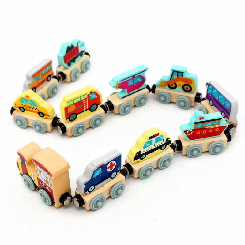 قطار بازی مدل چوبی مگنتی