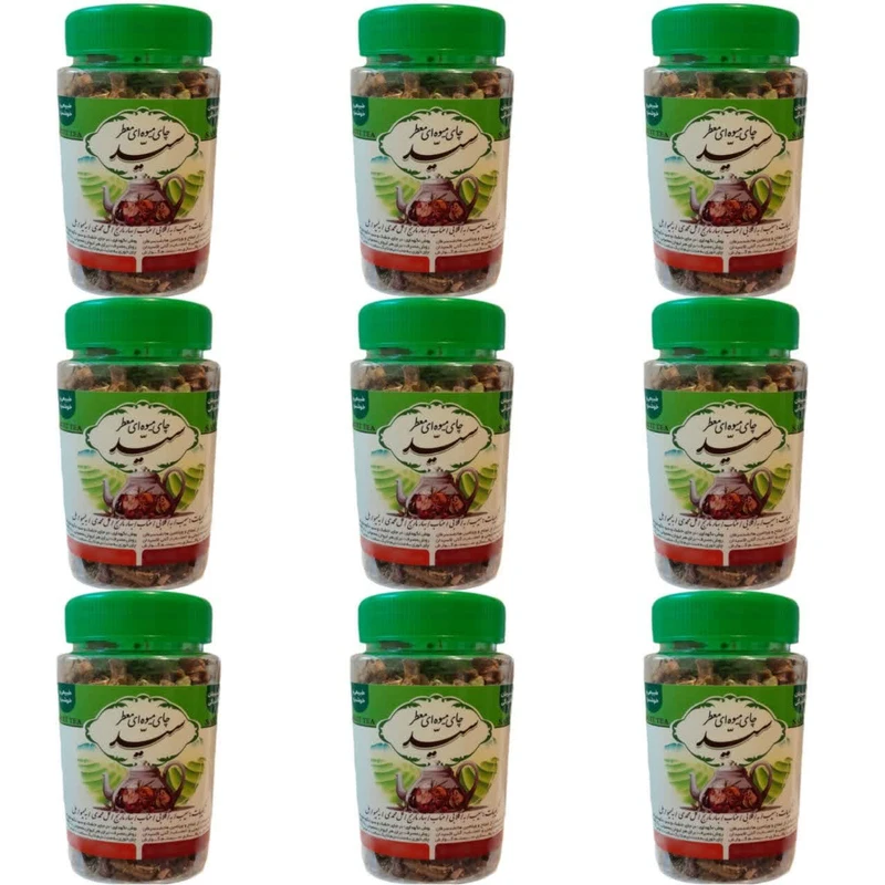 دمنوش میوه ای طعم هل و گل چای سید - 230 گرم مجموعه 9 عددی