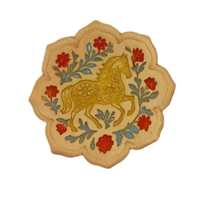 بشقاب سفالی مدل اسب کد 02