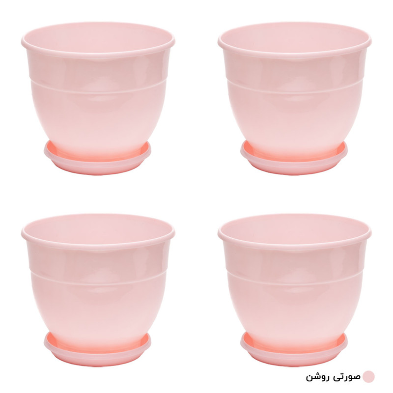 گلدان گل آذین مدل پلاستیکی کد 164 مجموعه 4 عددی گلدان گل آذین مدل پلاستیکی کد 164 مجموعه 4 عددی