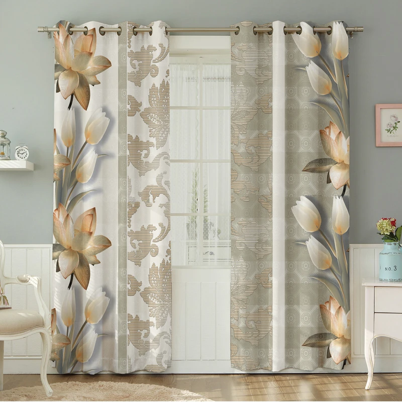 پرده نیروانا طرح سنتی   مدل مخمل کد 8334سایز 140×280 سانتی متر