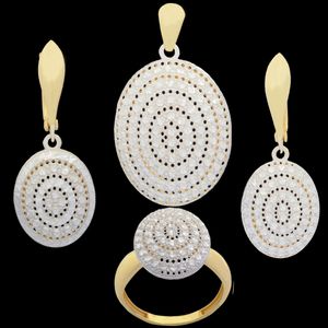 نیم ست طلا 18 عیار زنانه طلای مستجابی مدل آوا تراش بیضی مارشال کد 68003