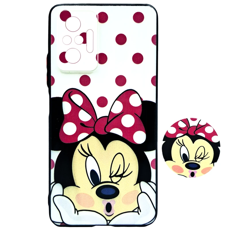 کاور مدل MINIKHALKHALI مناسب برای گوشی موبایل شیائومی Redmi Note 10 Pro / Note 10 Pro به همراه پاپ سوکت