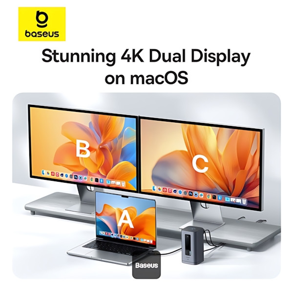 هاب 10 پورت USB-C بیسوس مدل B-Spectmate-10
