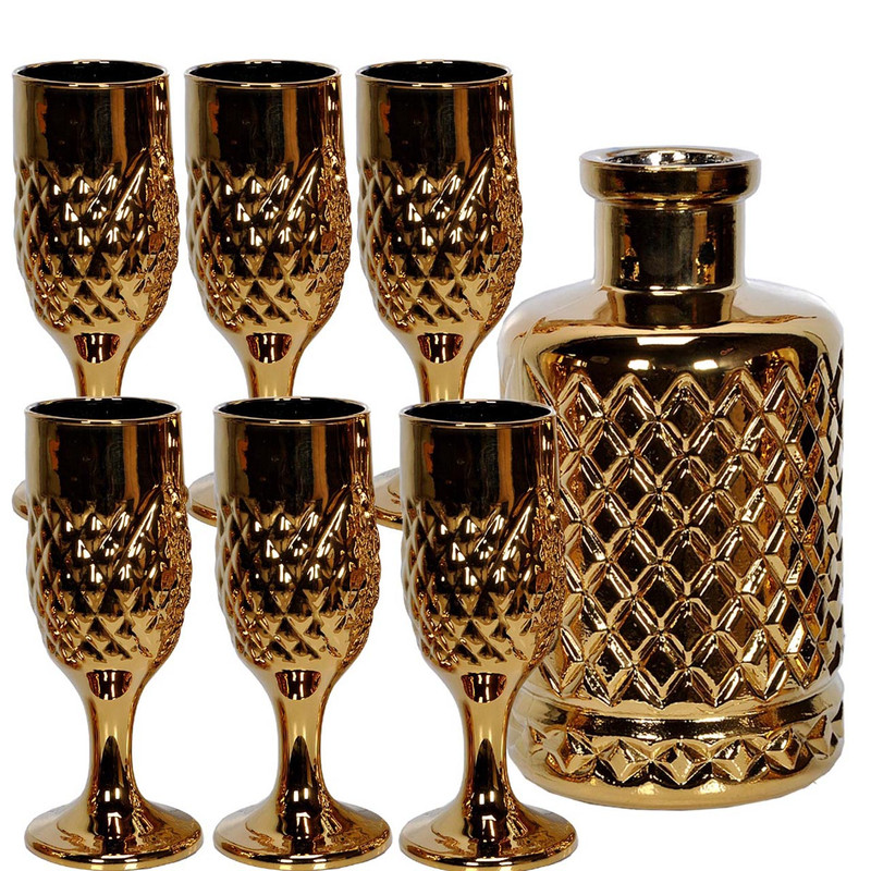 سرویس پارچ و لیوان 7 پارچه مدل لستر سیتی