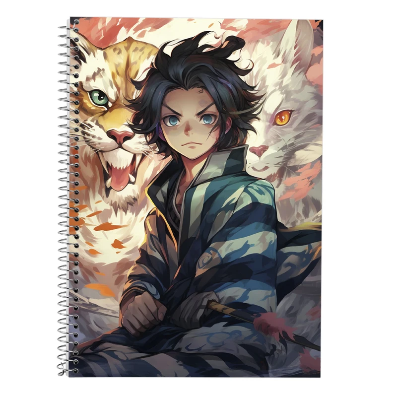 دفتر زبان 50 برگ مدوپد مدل دوخط طرح Demon Slayer کد DF11057