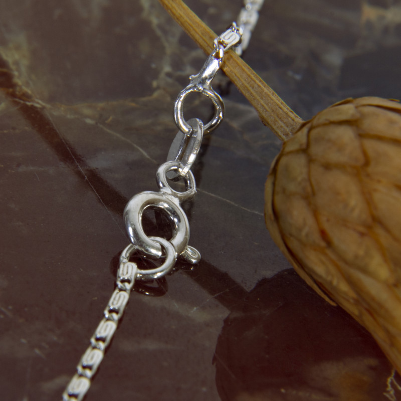 زنجیر نقره زنانه بازرگانی میلادی مدل کلاسیک کد ZR_003