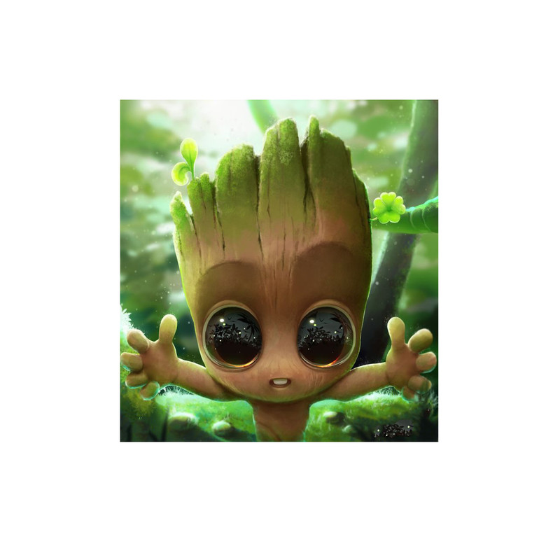 استیکر لپ تاپ و موبایل مدل سریال طرح Groot کد 2523