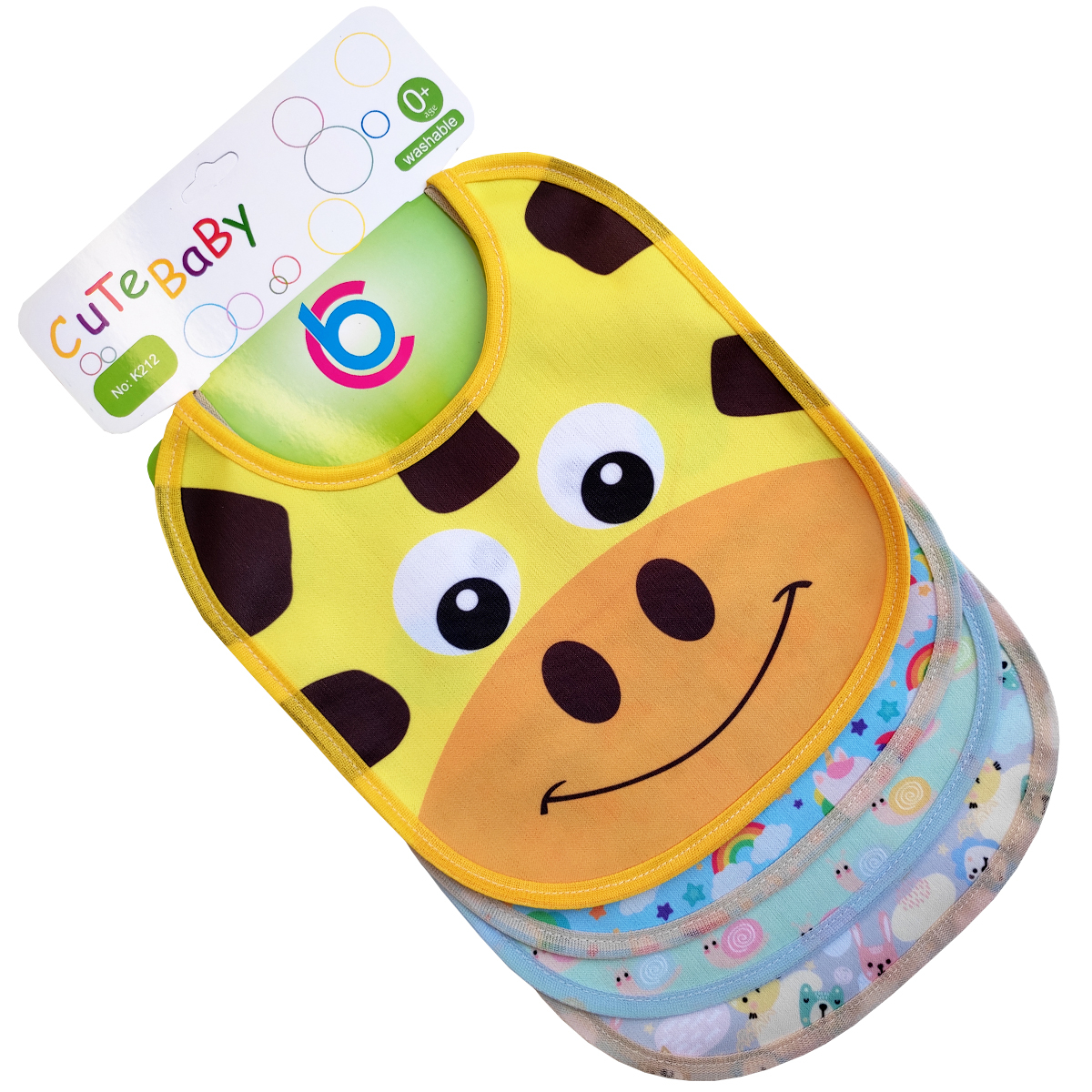 پیش بند نوزادی مدل بند دار طرح zarafe بسته 4 عددی