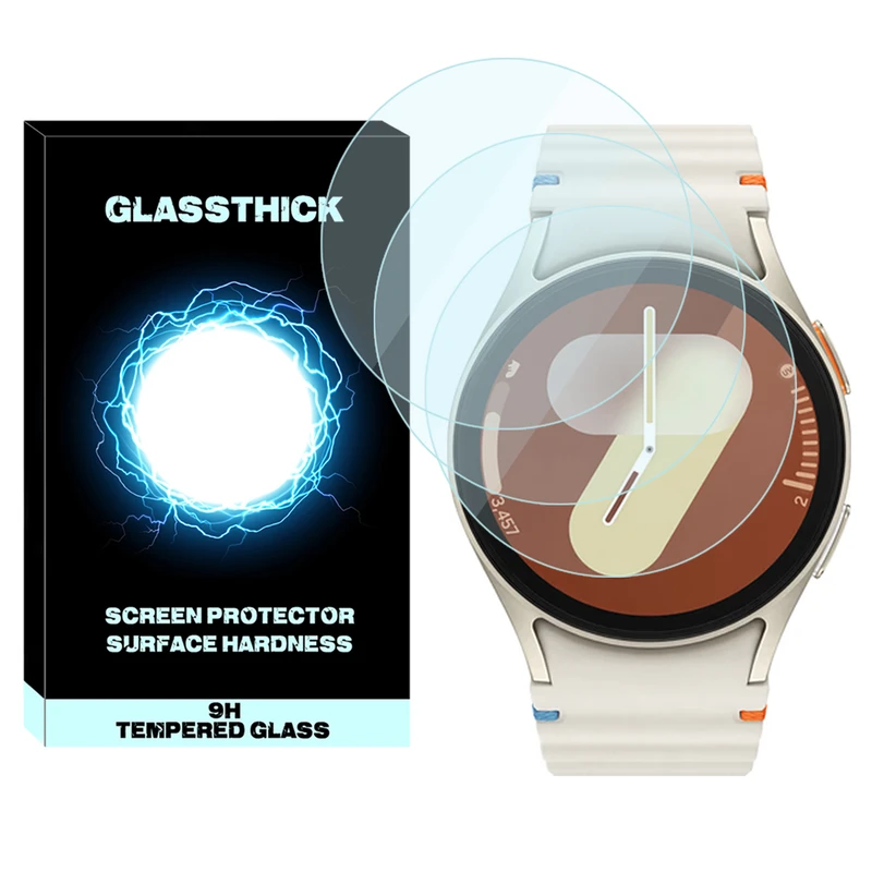محافظ صفحه نمایش شیشه‌ای گلستیک مدل Glass-GL مناسب برای ساعت هوشمند سامسونگ Galaxy Watch 7 44mm بسته سه عددی