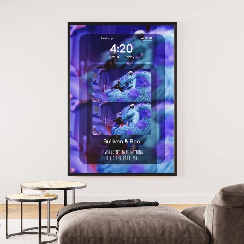 تابلو مدل کارتونی طرح سالیوان و بو