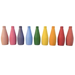 گلدان دکوری مدل  شیشه ای رنگی کد 8888 بسته 9 عددی