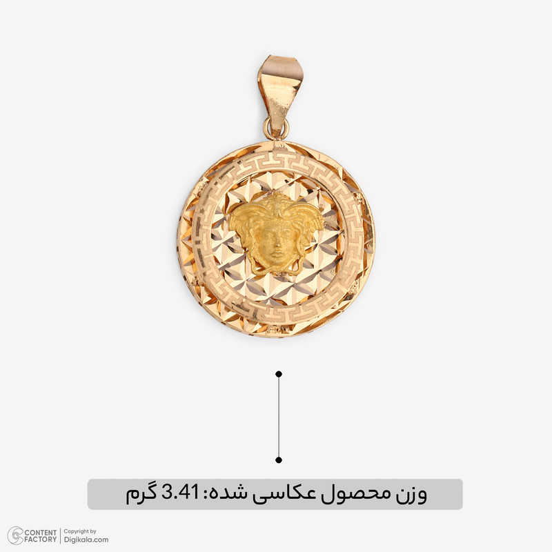 آویز گردنبند طلا کم اجرت 18 عیار زنانه ناریا مدل ورساچه کد M2-4