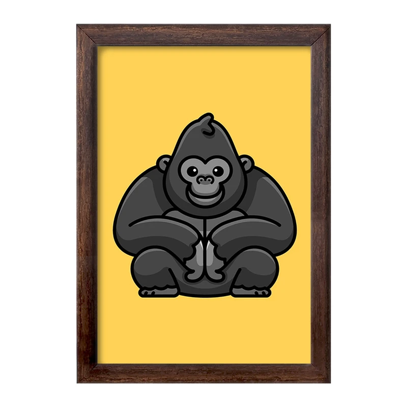 تابلو خندالو طرح حیوانات بامزه گوریل کد 28198
