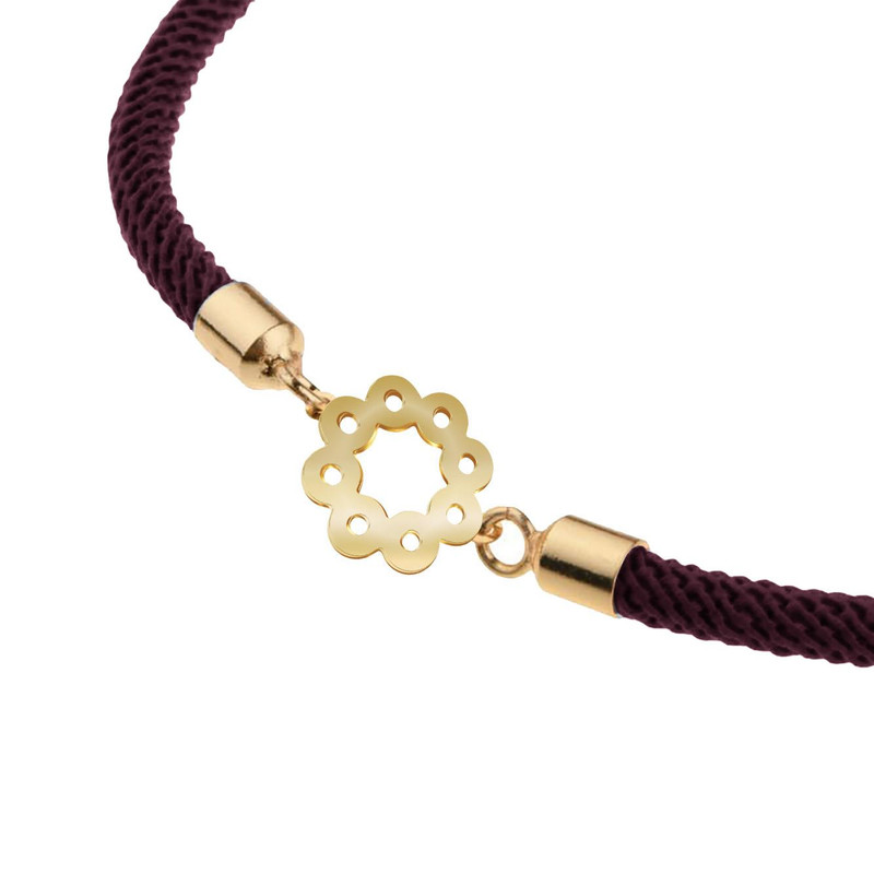 دستبند طلا 18 عیار زنانه مدوپد مدل گل کد D11-10381