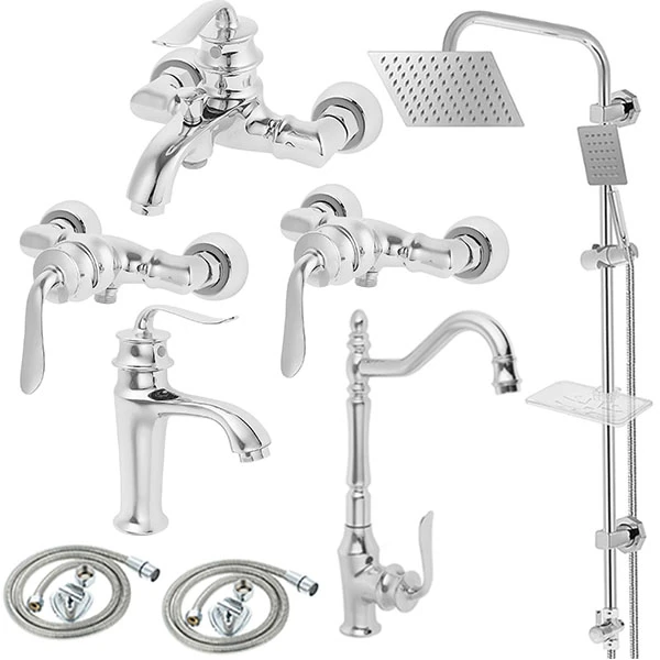 ست شیرآلات زرگر مدل بامبو ايت علم يونيورست مجموعه 8 عددي